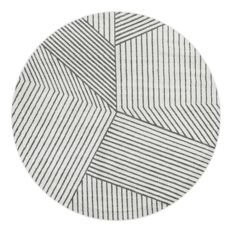 Latitude Run® Orkla Nikolis Rug Ivory, Round 10'