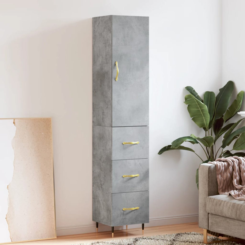 Bossley 34.5cm Sideboard, Concrete Grey