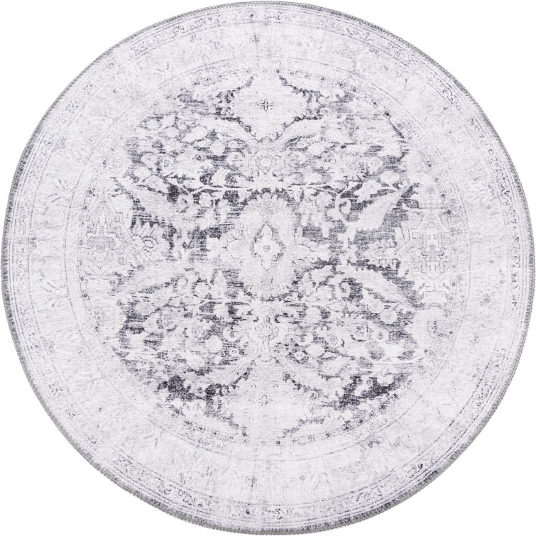 Tapis oriental gris anthracite / ivoire Heyde