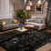 Soft Fluffy Black Faux Sheepskin Area Rug