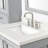 85'' Double Bathroom Vanity with White Quartz Top-1063983450