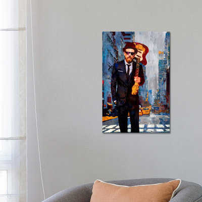 Rebel In A Suit - Wrapped Canvas Painting