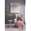 Jeté 50x60 "en coton rose avec pampilles-132945416