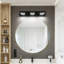 Luminaire de salle de bain moderne à DEL à intensité variable avec têtes rotatives à 360 °, finition noir mat, luminaire écoénergétique pour miroir et fixation murale