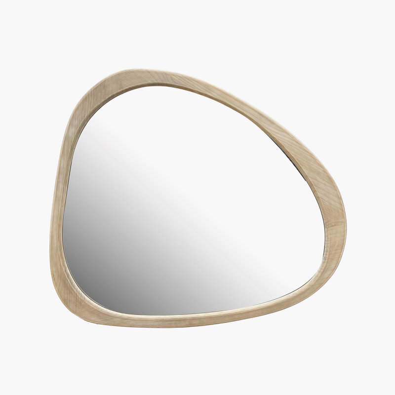 Miroir en bois massif 45 po Miroir mural asymétrique