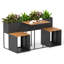 Banc d'extérieur convertible 2-en-1 avec table de pique-nique transformable et chaises avec rangement