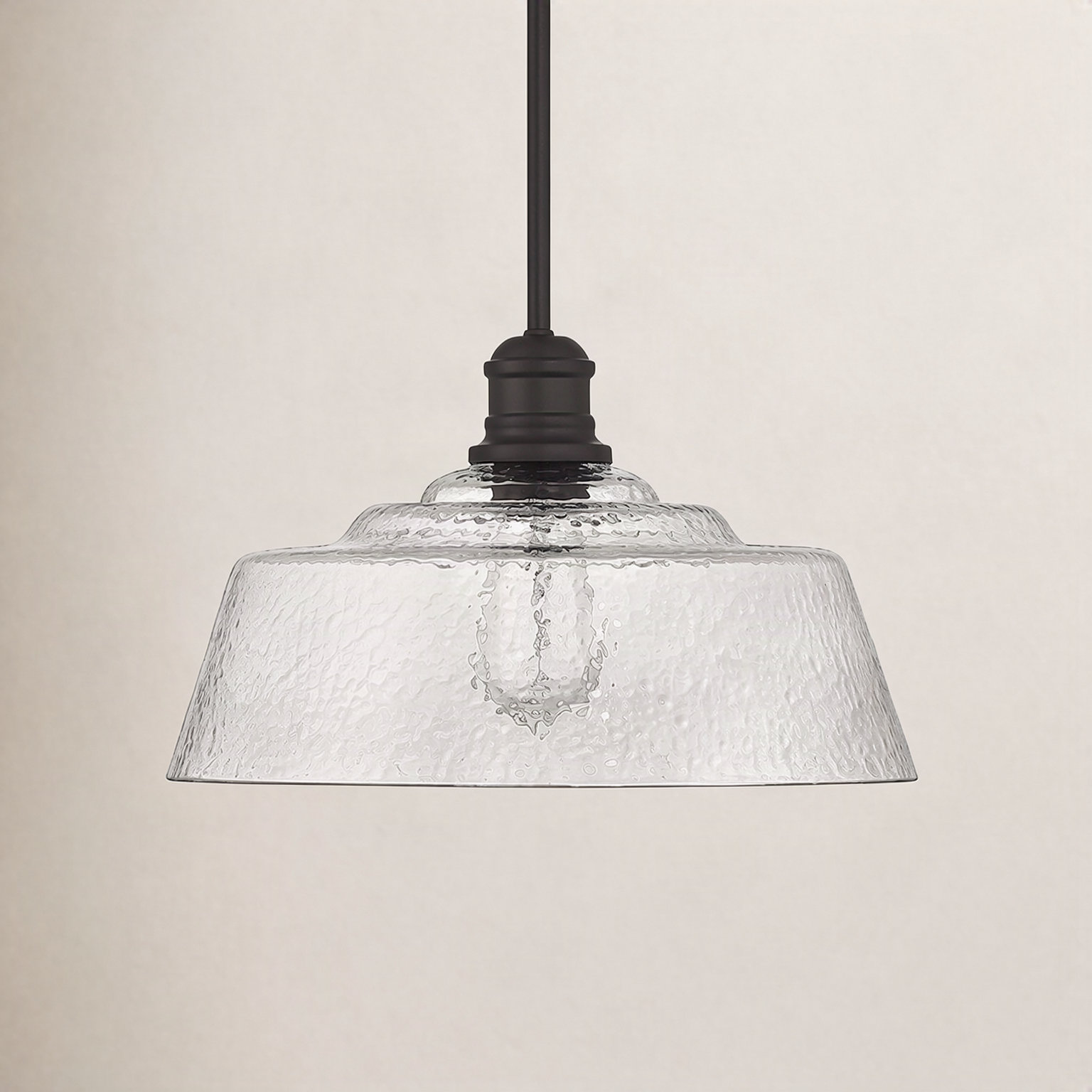 Lindholm Single Light Glass Dimmable Pendant, Oil Rubbed Bronze