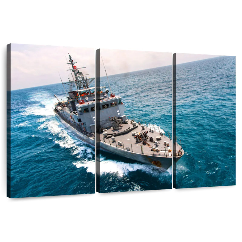 Mait Military Navy Ship, 48" H x 74" W