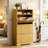 54.4" Tall Narrow 3-Flip Drawer Entryway Shoe Cabinet with Open Top Shelf, Hidden Tilt-Out Shoe Storage Organizer-129659035