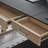 Minimalist L-Shaped Electric Standing Executive Desk with Leather Top 