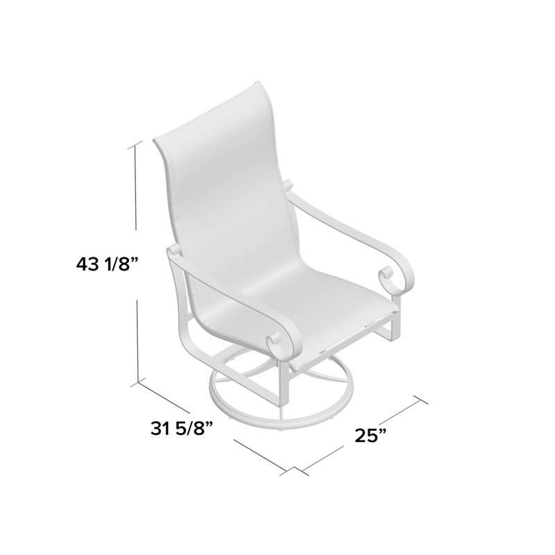 Belden Outdoor Dining Armchair, Pewter Finish, Augustine Alloy