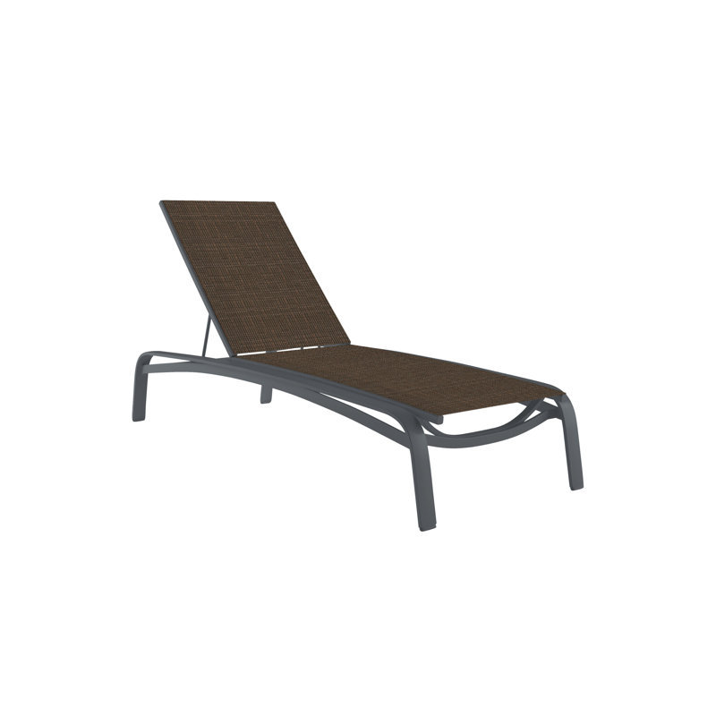 Laguna Beach Outdoor Chaise Lounge, Graphite, Mia II