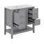 Meuble-lavabo 36 po avec lavabo, armoire de rangement moderne avec une armoire et trois tiroirs