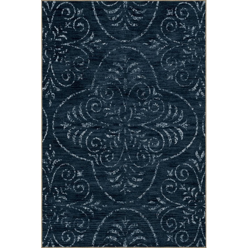 Tapis décoratif lavable à la machine Vintage, Sous-tapis rectangulaire de 3 pi 3 po x 4 pi 11 po