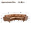 Canapé modulaire en L convertible en similicuir-1707200525