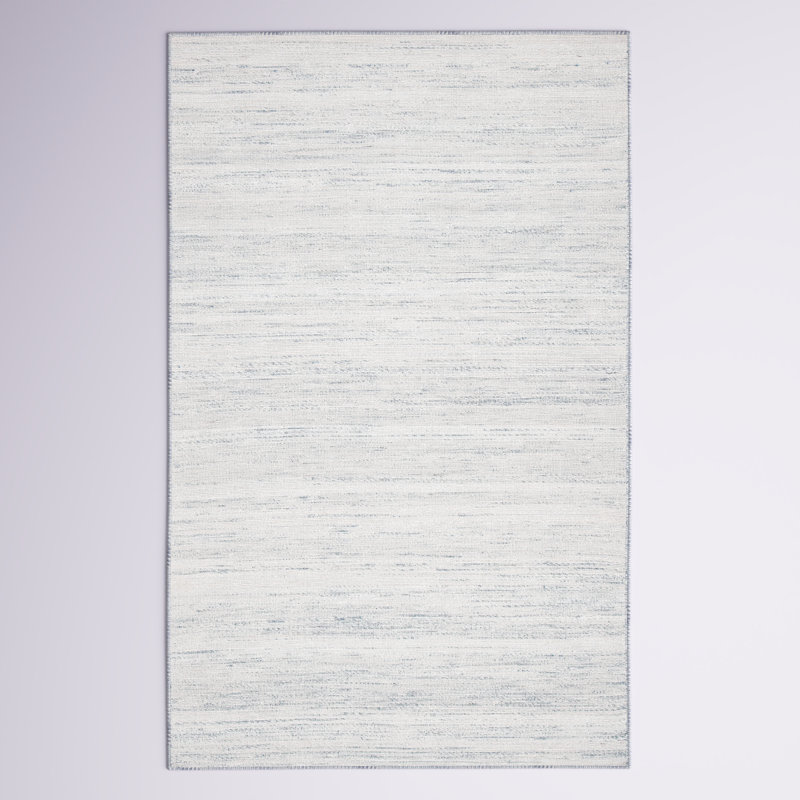 Tapis beige / bleu Solano Fibre 555, Rectangle de 5 pi x 8 pi