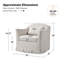Fauteuil pivotant à housse Mcgee Modern Farmhouse-1712704962