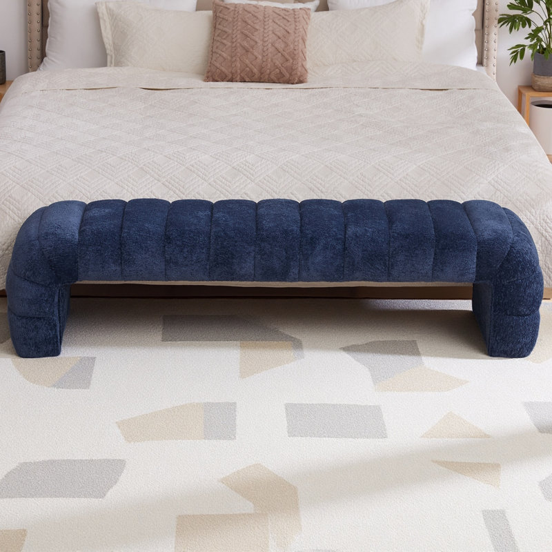 Banc rembourré 69,6 po, Marine
