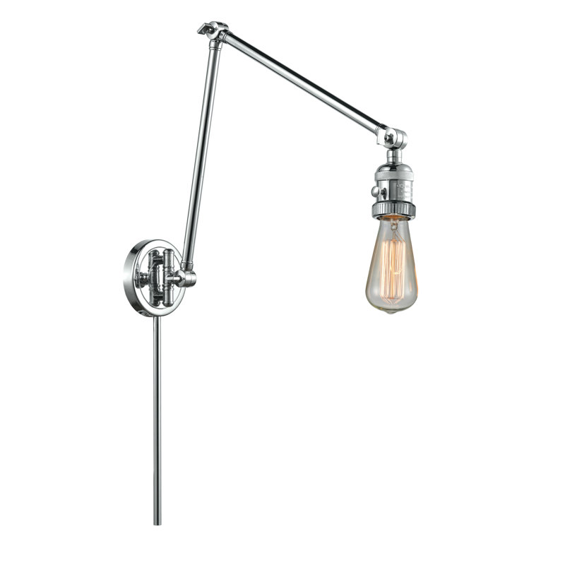 Allaryce Swing Arm Sconce, Polished Chrome, Bulb Not Included