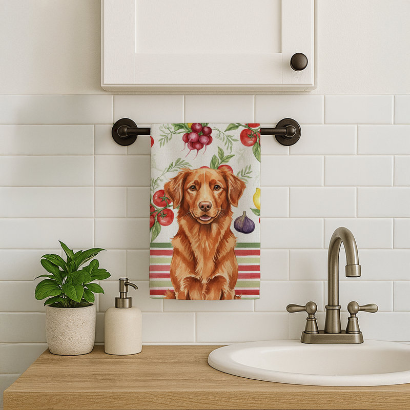 Serviette de cuisine en cuivre Cuivre Nouvelle-Écosse, Copper Nova Scotia Duck Tolling Retriever