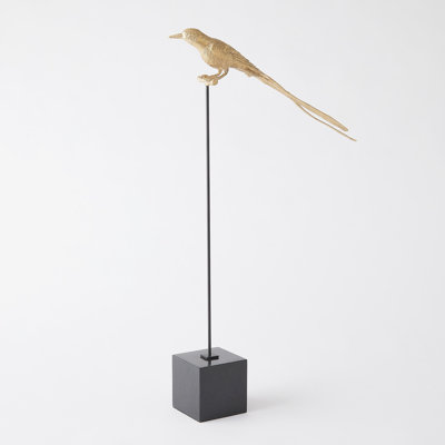 Perched Swallow-Brass-Sm