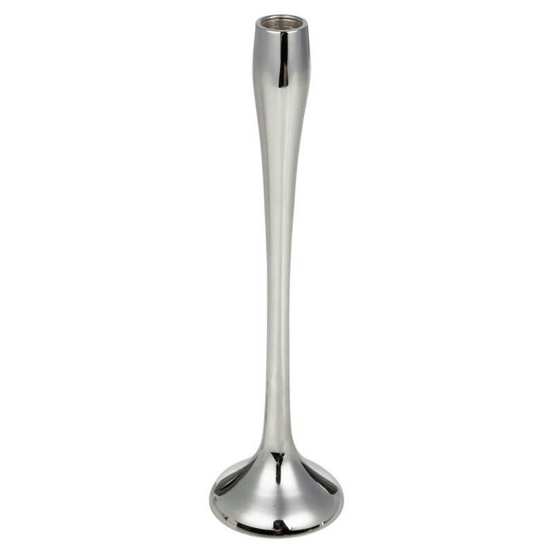 Metal Tabletop Candelabra, Silver, 12.21cm H x 3.54cm W x 3.54cm D