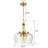 Newington 3 - Light Gold Unique/Statement Pendant