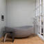Robinet de robinet de baignoire à fixation sur le plancher à poignée simple avec pomme de douche à main-12517406