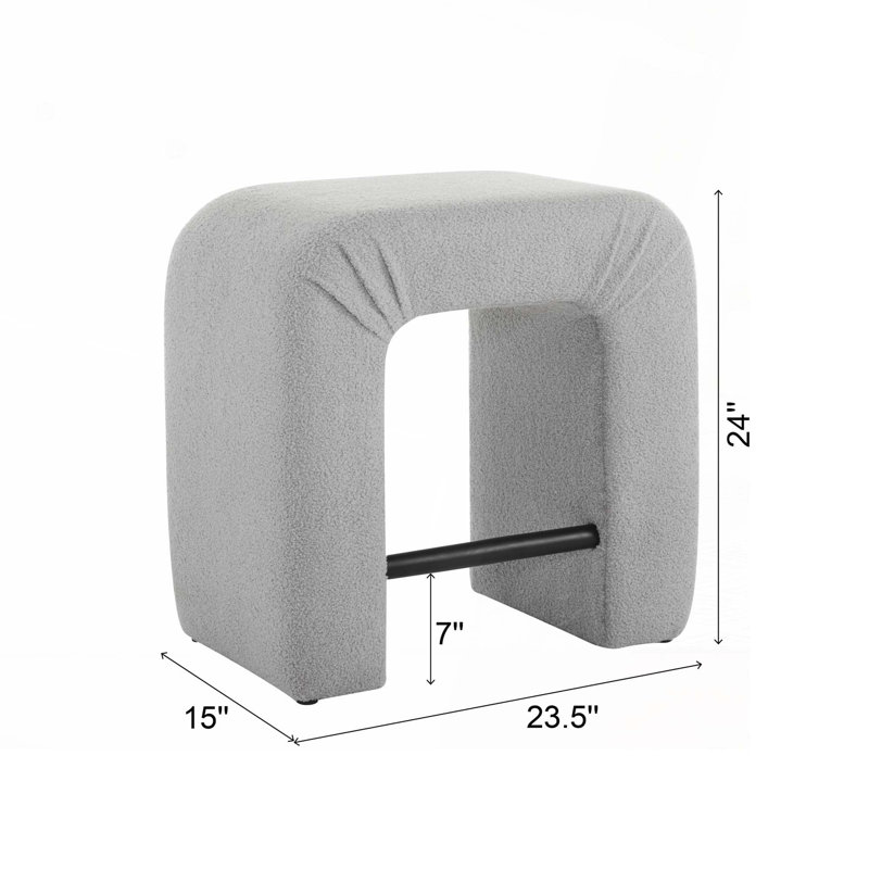 Ensemble de 2 chaises de salle à manger rembourrées Boucle, Gris