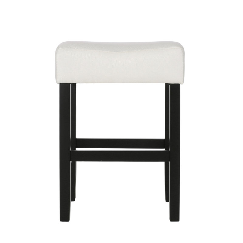 Set Of 2, 26.75" Backless Height Barstool, White