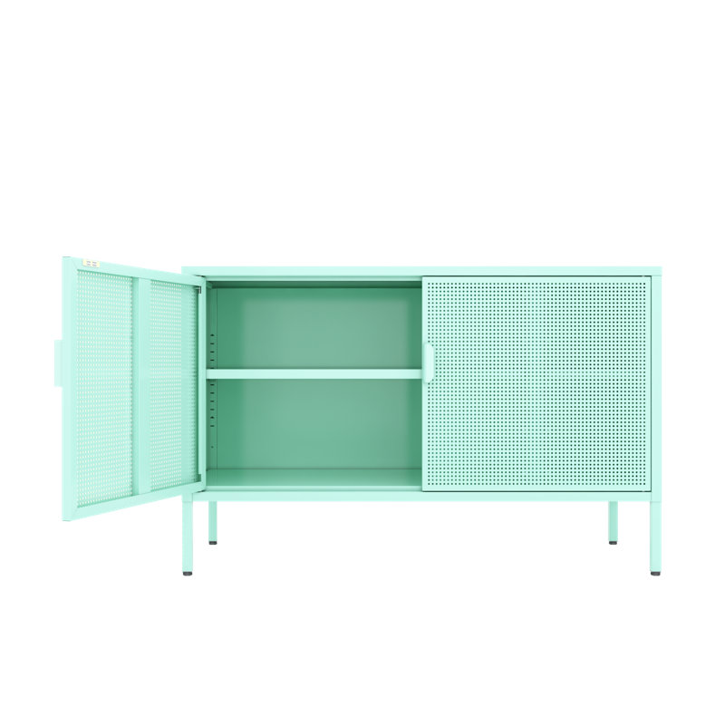 Buffet décoratif 2 portes Beejay Steel, Menthe, Menthe