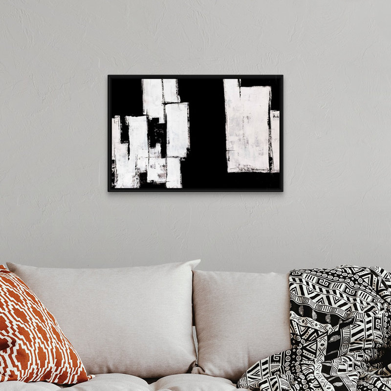 « Break Down » par Brent Abe-impression d’art graphique sur toile, Cadre flottant noir, H 22 po x l 32 po x P 1,75po