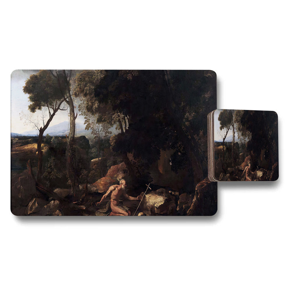 Classical Landscape Placemat And Coaster Set Artwork
