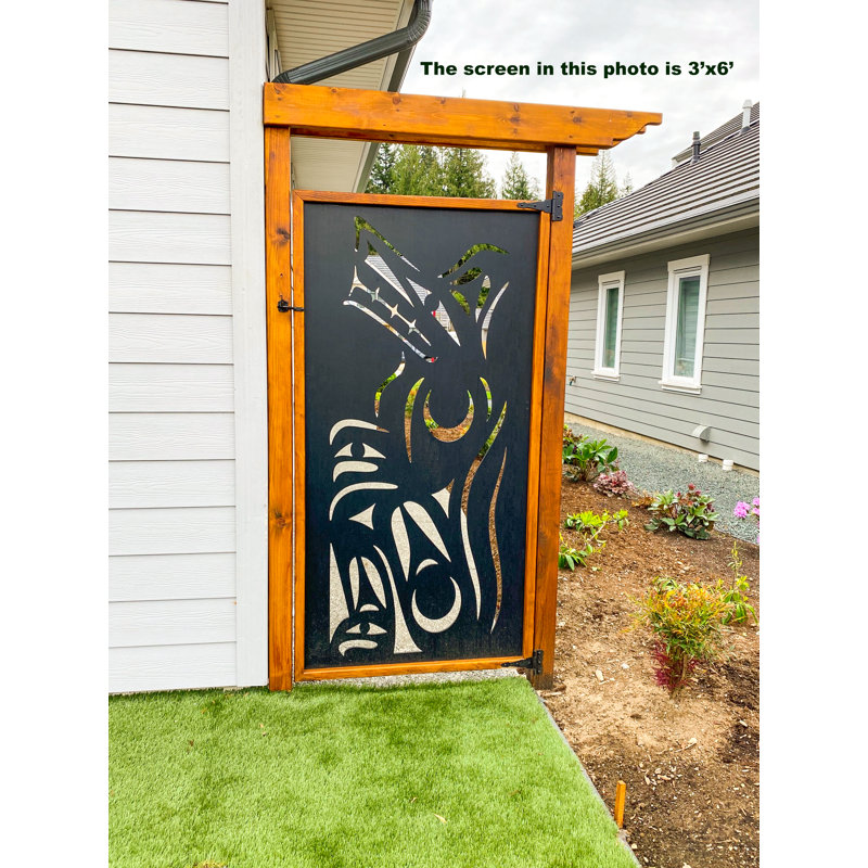 2 ft. H x 4 ft. W Life of the Wolf Plastic Privacy Screen, Black