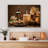 Spa Candle White Amaryllis Flower Nature Wilderness - Wrapped Canvas Photograph-90816579