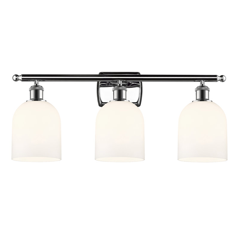Anacaren 3 - Light Dimmable Vanity Light, Glossy White, Polished Chrome