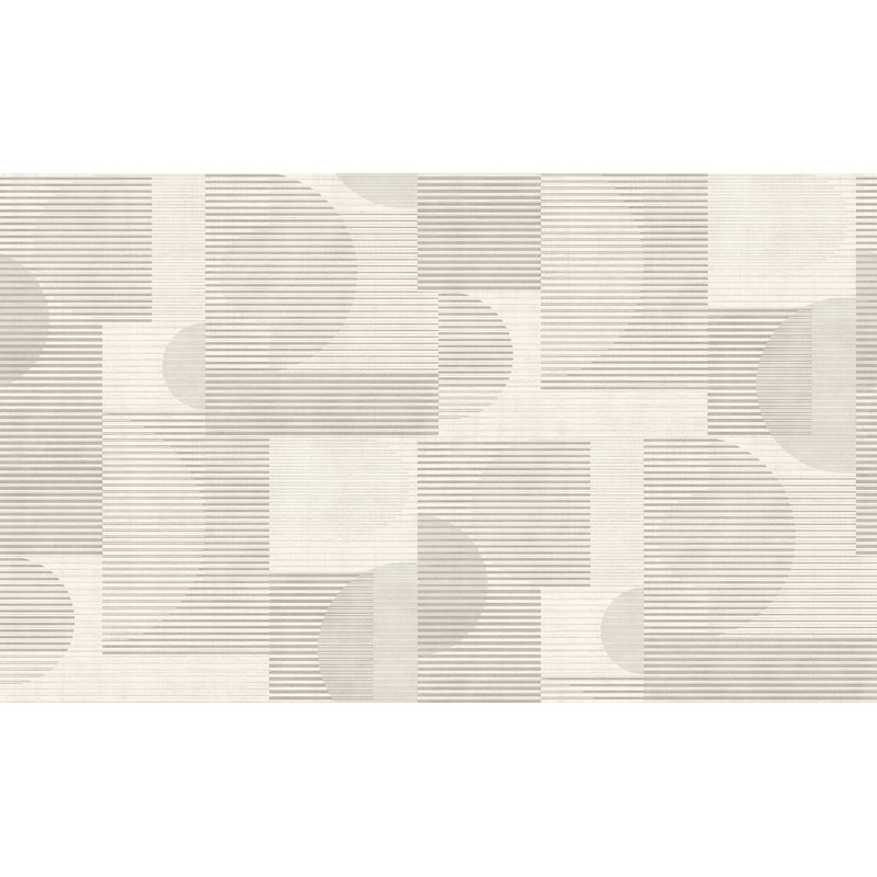 Papier peint géométrique Geo, Blanc