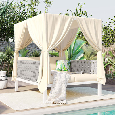 Kyelar 57.5'' Wide Straight Patio Daybed with Cushions