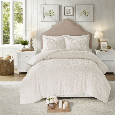 Ensemble de literie touffetée en coton de qualité supérieure, style Shabby Chic, confort toutes saisons