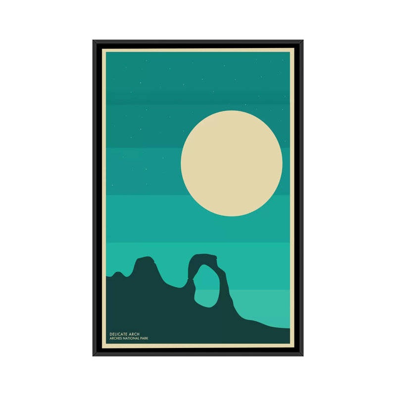 Arches, impression sur toile tendue, H 26 po x l 18 po x 1,5 po, Toile avec cadre noir, Pas de tapis