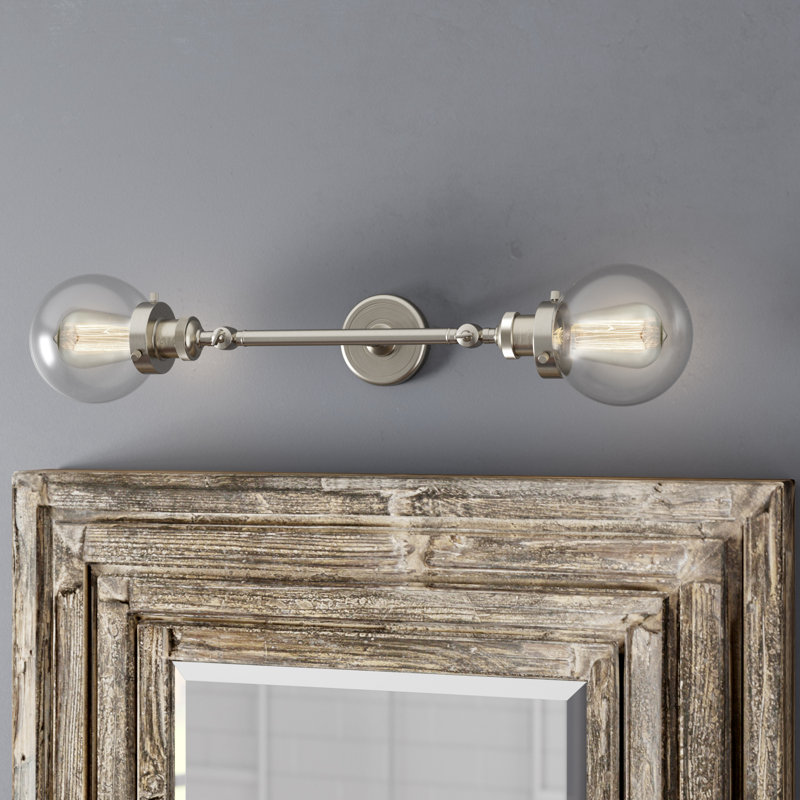 Funkhouser 2 - Light Dimmable Vanity Light, Clear, LED, Black Antique Brass