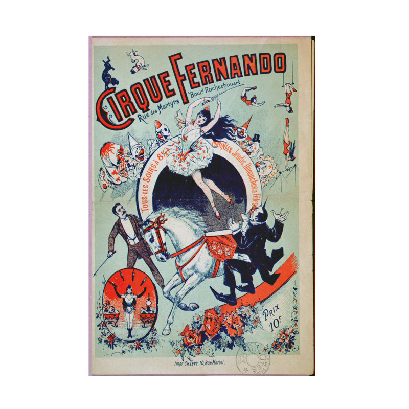 «French School Thefernando Circus, Paris, art sur toile, H 32 po x l 22 po