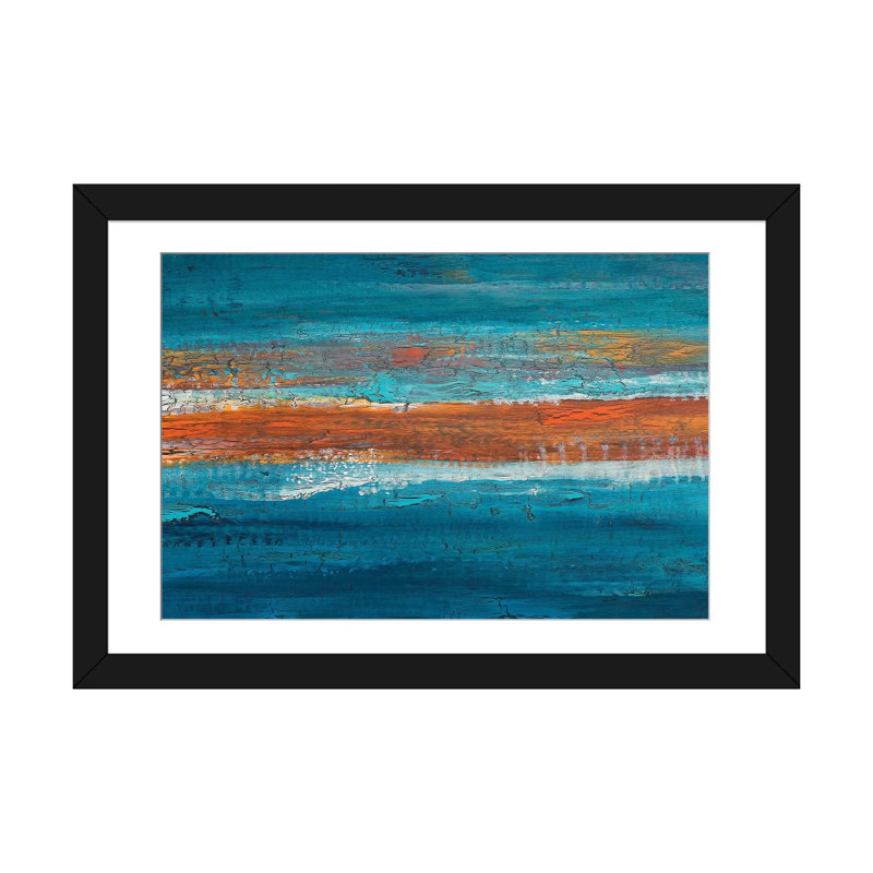 «Unstoppable Sundown» par Alicia Dunn - Giclée sur toile tendue avec châssis, Papier d'art encadré noir, Blanc