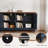 Navy Blue Barn Door Tv Stand 4 Doors 2 Shelves Fit 55-65'' Tvs