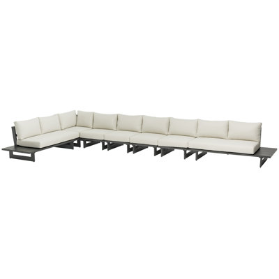 Canapé modulaire d'extérieur de 212 po avec coussins