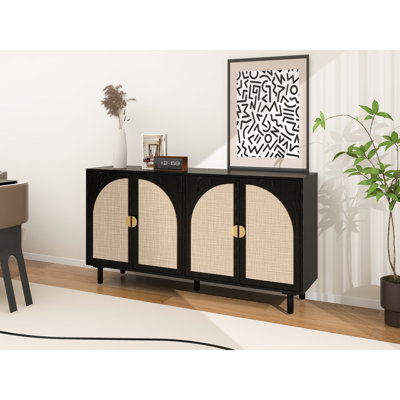 Armoire à 4 portes pour différents espaces - preuve d'ingénierie, couleur uniforme, poignée en métal doux, stratifié réglable, chute, pied de pin stable, naturel adapté multiple, uniforme, tablettes, déversement,