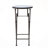 Outdoor Accent Table - Blue/White Top - Foldable & Portable - Iron Frame
