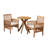 Figgs 2 - Person Acacia Solid Wood Patio Dining Set Round Table
