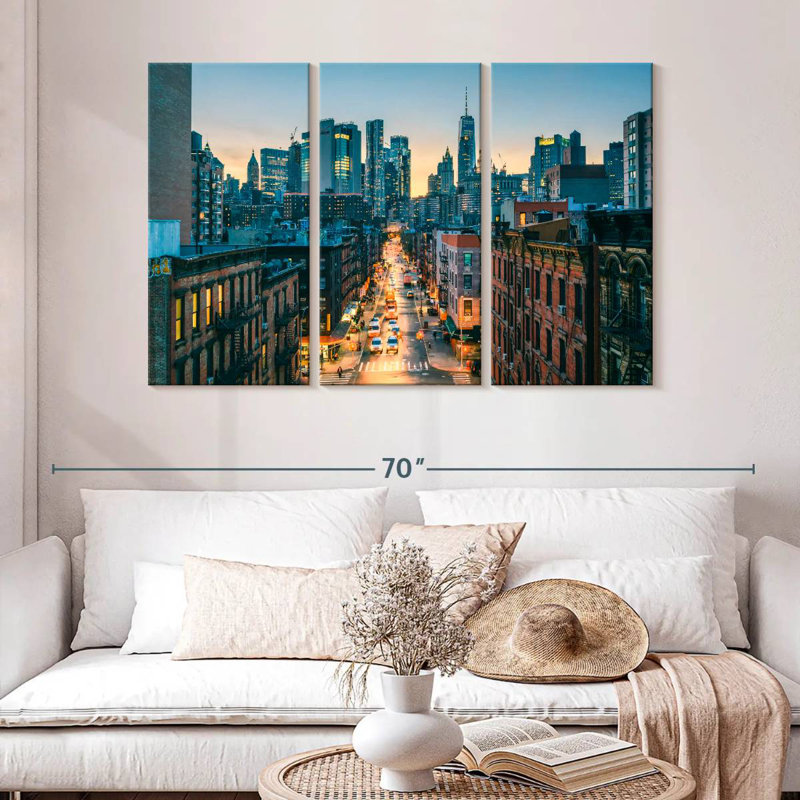 Sireci Lower Manhattan Twilight Rush, 32" H x 50" W