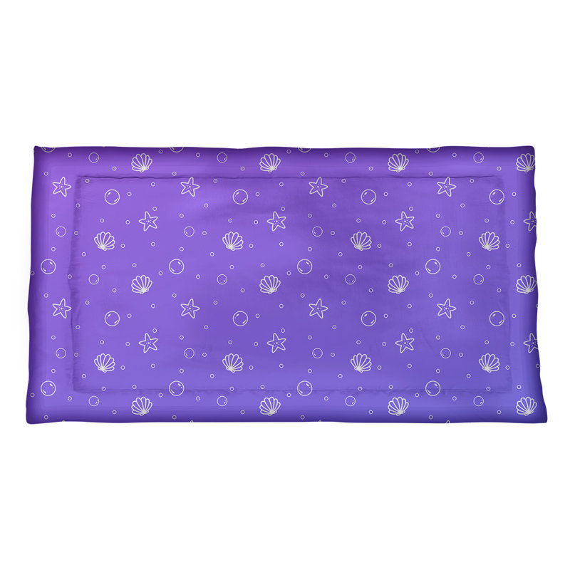 Taie décorative Katelyn Elizabeth, Standard, Microfibre, Bleu / Mauve